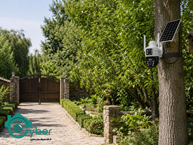 تصویر محصول دوربین خورشیدی سیمکارتی دو لنزه چرخشی مدل HAC-SPD-W2133O